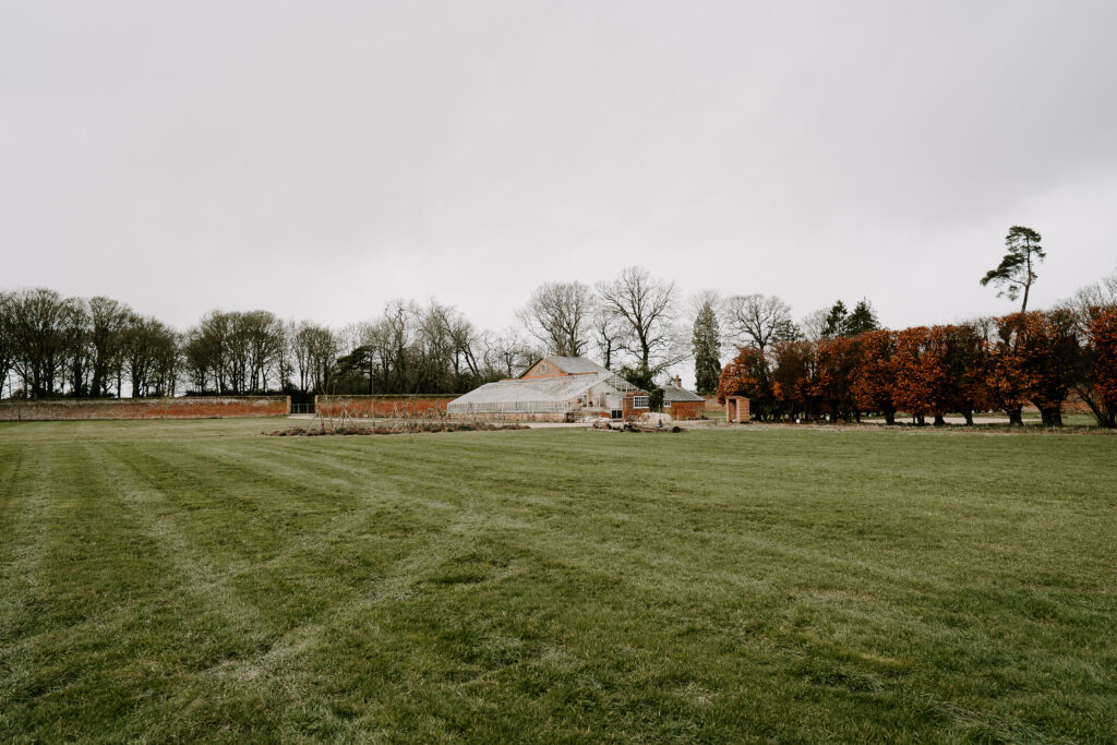 Marquee in walled garden