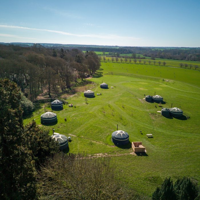 Glamping for large groups with hot tub