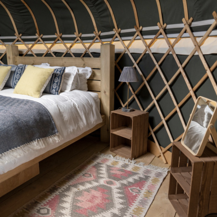 inside of luxury yurt